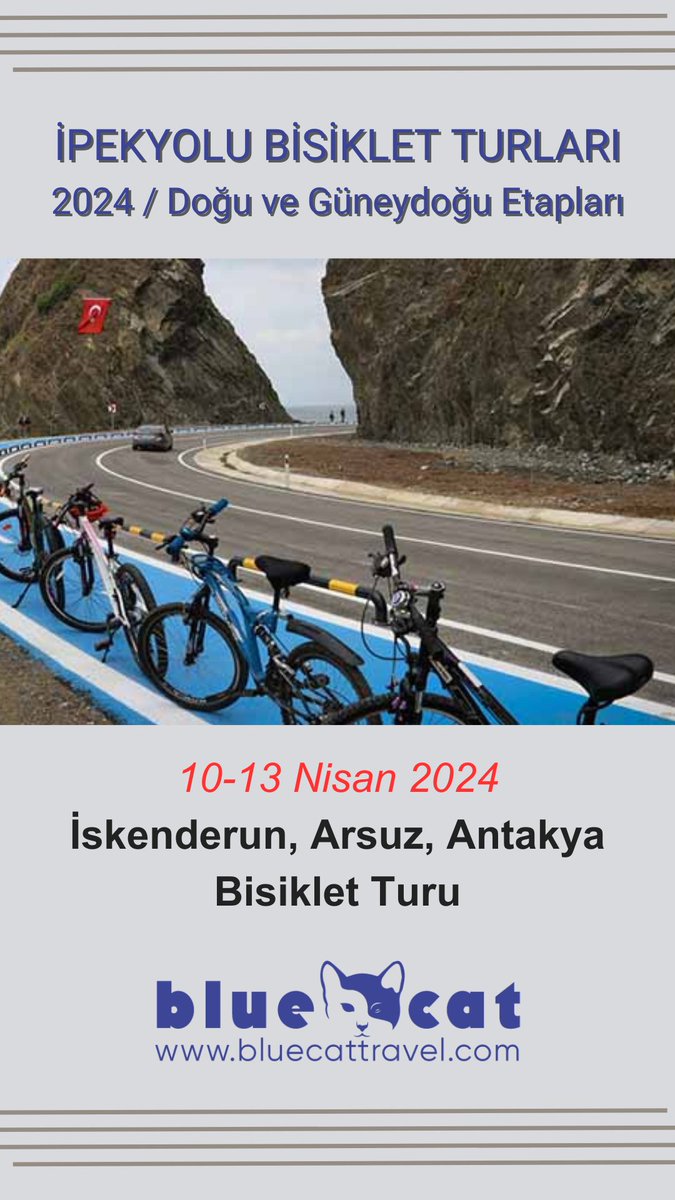 İpek Yolunun dünya tarihindeki en önemli rolü, Doğu ile Batının arasındaki kültürel köprüyü sağlamış, medeniyetler birbirleriyle daha derin iletişim kurmuşlar.
İpekyolu Bisiklet Rotaları
Ayrıntılar ve Rezervasyon: bluecattravel.com