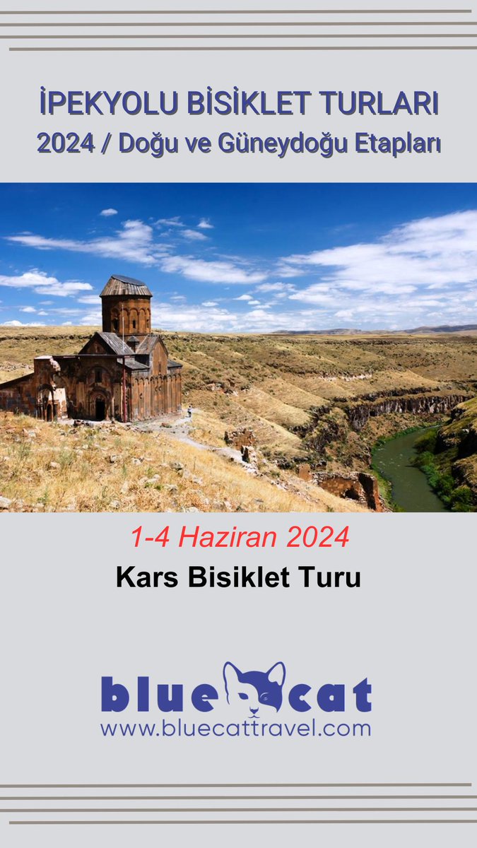İpek Yolunun dünya tarihindeki en önemli rolü, Doğu ile Batının arasındaki kültürel köprüyü sağlamış, medeniyetler birbirleriyle daha derin iletişim kurmuşlar.
İpekyolu Bisiklet Rotaları
Ayrıntılar ve Rezervasyon: bluecattravel.com