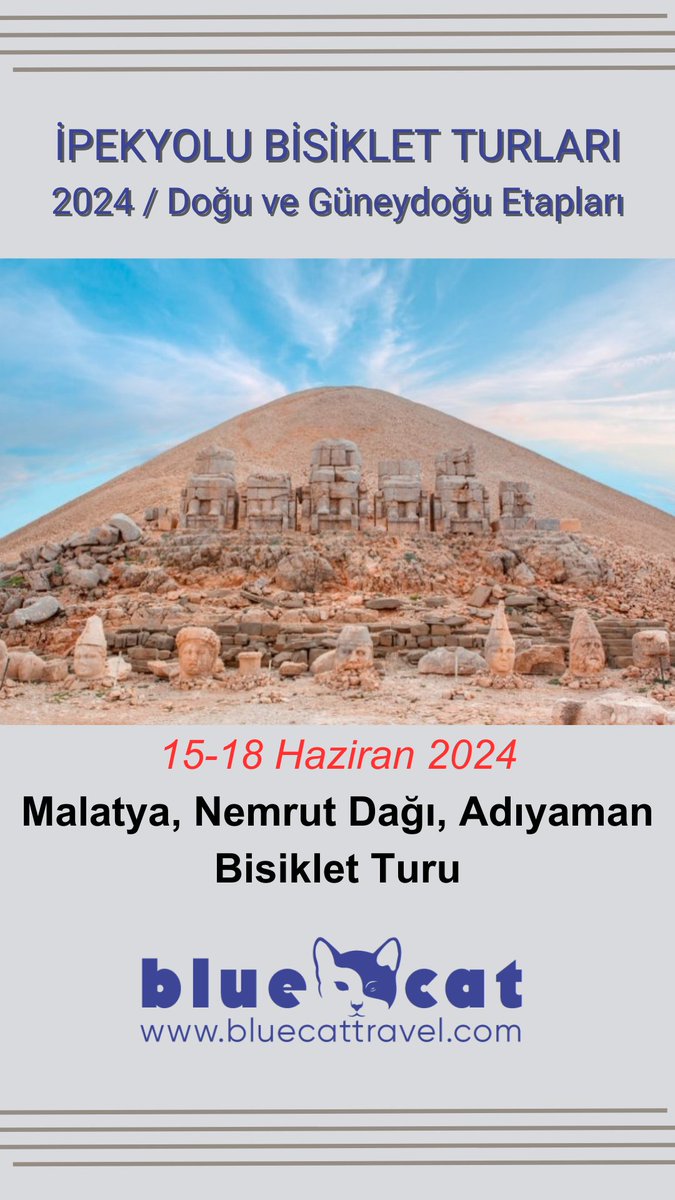 İpek Yolunun dünya tarihindeki en önemli rolü, Doğu ile Batının arasındaki kültürel köprüyü sağlamış, medeniyetler birbirleriyle daha derin iletişim kurmuşlar.
İpekyolu Bisiklet Rotaları
Ayrıntılar ve Rezervasyon: bluecattravel.com