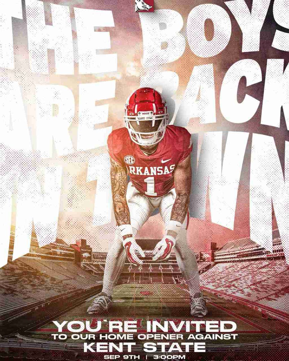 I will be attending <a href="/RazorbackFB/">Arkansas Razorback Football</a> 
Appreciate the invite @Coach_HubbWPS