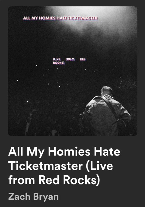 Wtf happened to All My Homies Hating Ticketmaster. This Zach Bryan presale is ROUGH
