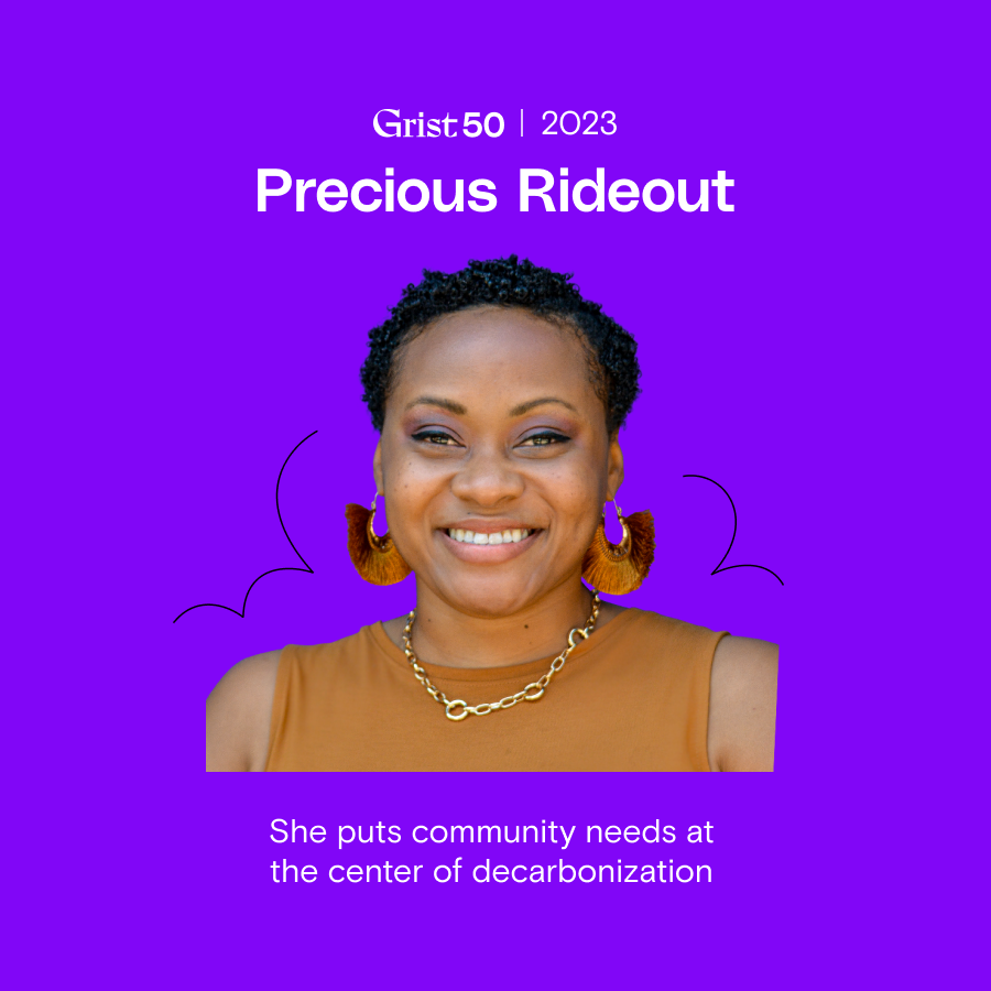 We're proud to have Precious Rideout, IMT's Director of Community Engagement, featured on the #Grist50 list this year! ⭐

The Grist 50 list illustrates what a vibrant, diverse climate movement looks like. Learn more about her work: bit.ly/44Hwao8