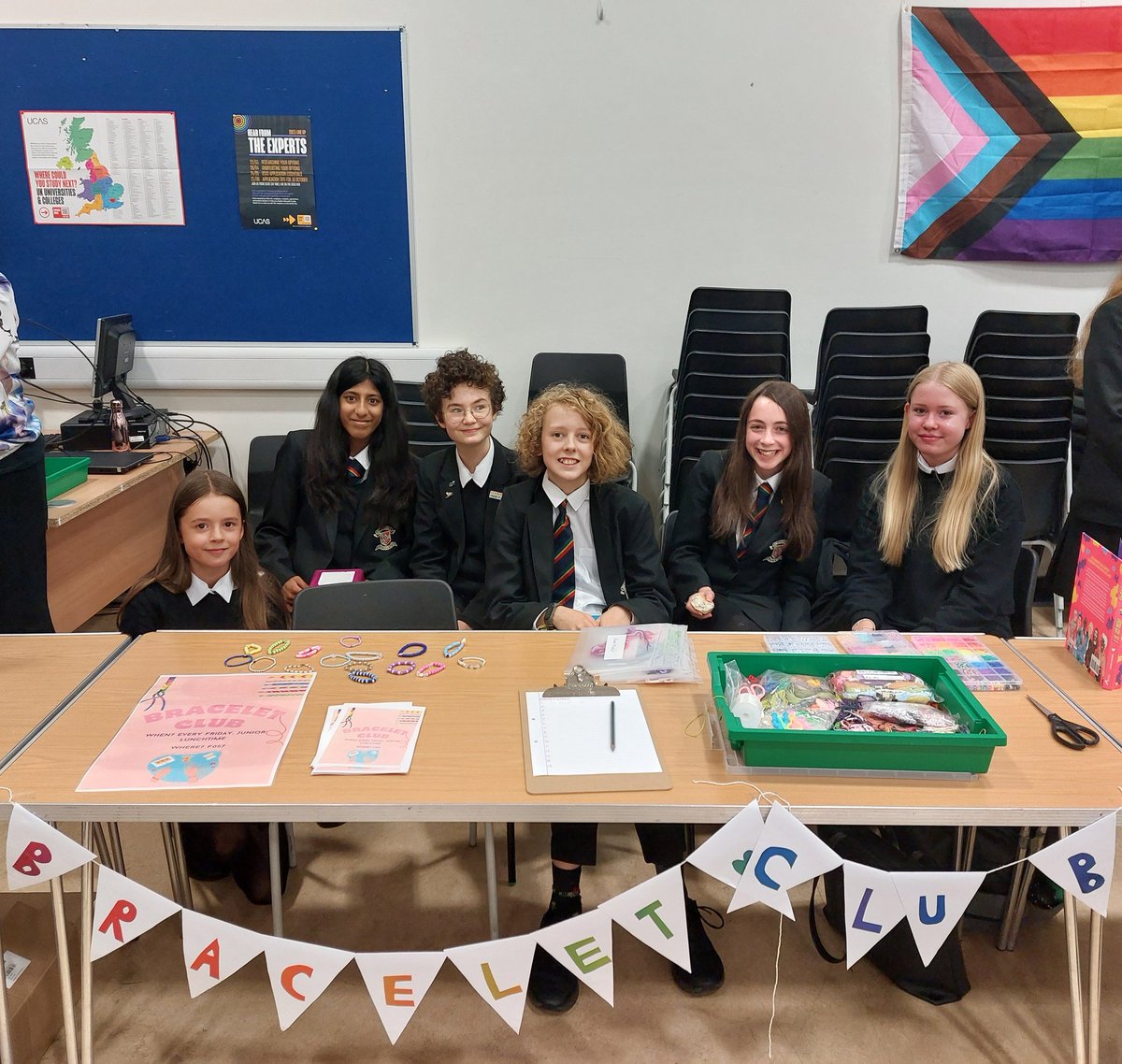 The Fresher's Fair was a success for Bracelet Club! A huge thank you to these superstars 🌟 for all of their help and enthusiasm in promoting our wee club 🎉

Every Friday, F057 🗓
