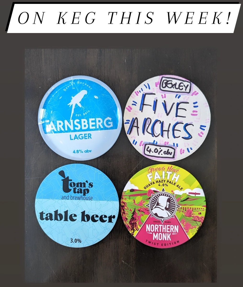 bird_and_barrel's tweet photo. Some great beers on this week from @BexleyBrewery , @wylambrewery , @tomstapandbrew & @NMBCo 🍻
Some lovely light and refreshing beers this week why not pop down and enjoy a pint in the garden!🌿
#caskbeer #kegbeer #guestbeer #pubgarden #beergarden https://t.co/SlltnmtNun