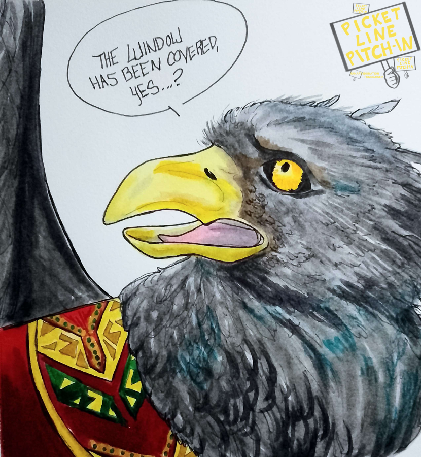 Fanart4Donation's tweet photo. Thanks to ramblesandrambling for the donation, who requested Jarnation from Dungeons and Dragons: Honor Among Thieves with expression A9 from the Emotion Challenge!  Drawn by CRSinclair

Thank you so much for your support for the writers and actors on strike! https://t.co/rNrzW3P7WN