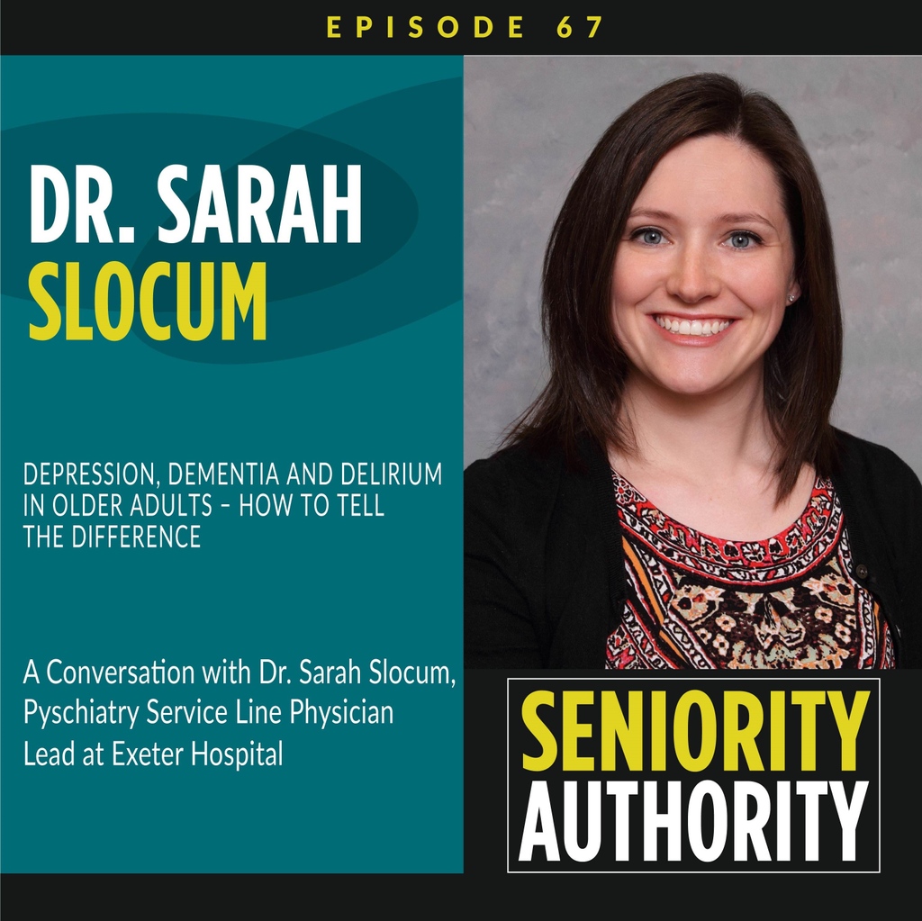 Coming tomorrow: Delve into the often-misunderstood world of dementia, delirium, and depression in older adults with psychiatrist Dr. Sarah Slocum.