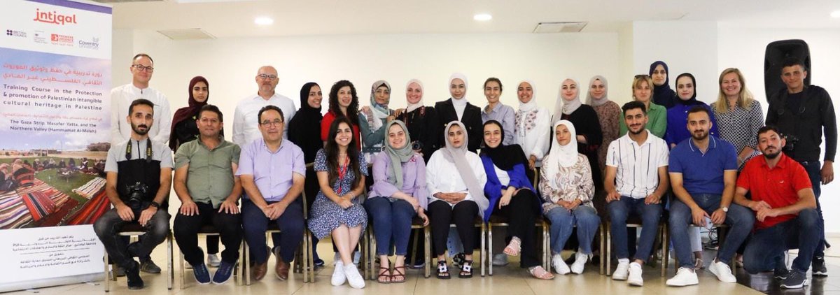 Here with all the young #Palestinian researchers from the West Bank working on oral history & colleagues  @premiereurgence @CTPSR_Coventry @BritishCouncil #CulturalProtectionFund