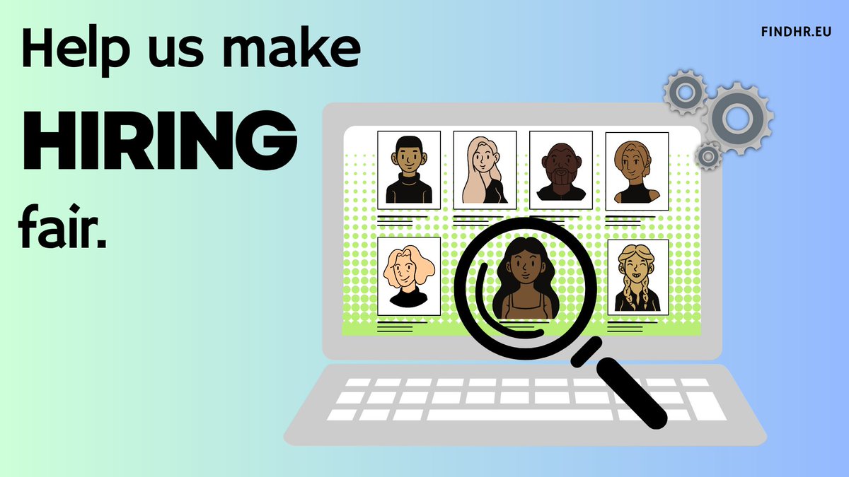 Summer break is over! Let’s go back to school &amp; work - finding a place that values equal chances is this season's task. As companies are using algorithms for recruiting, discrimination can be reproduced. Help us create fair algorithms: donate your #CV! ⤵️
findhr.eu/datadonation/