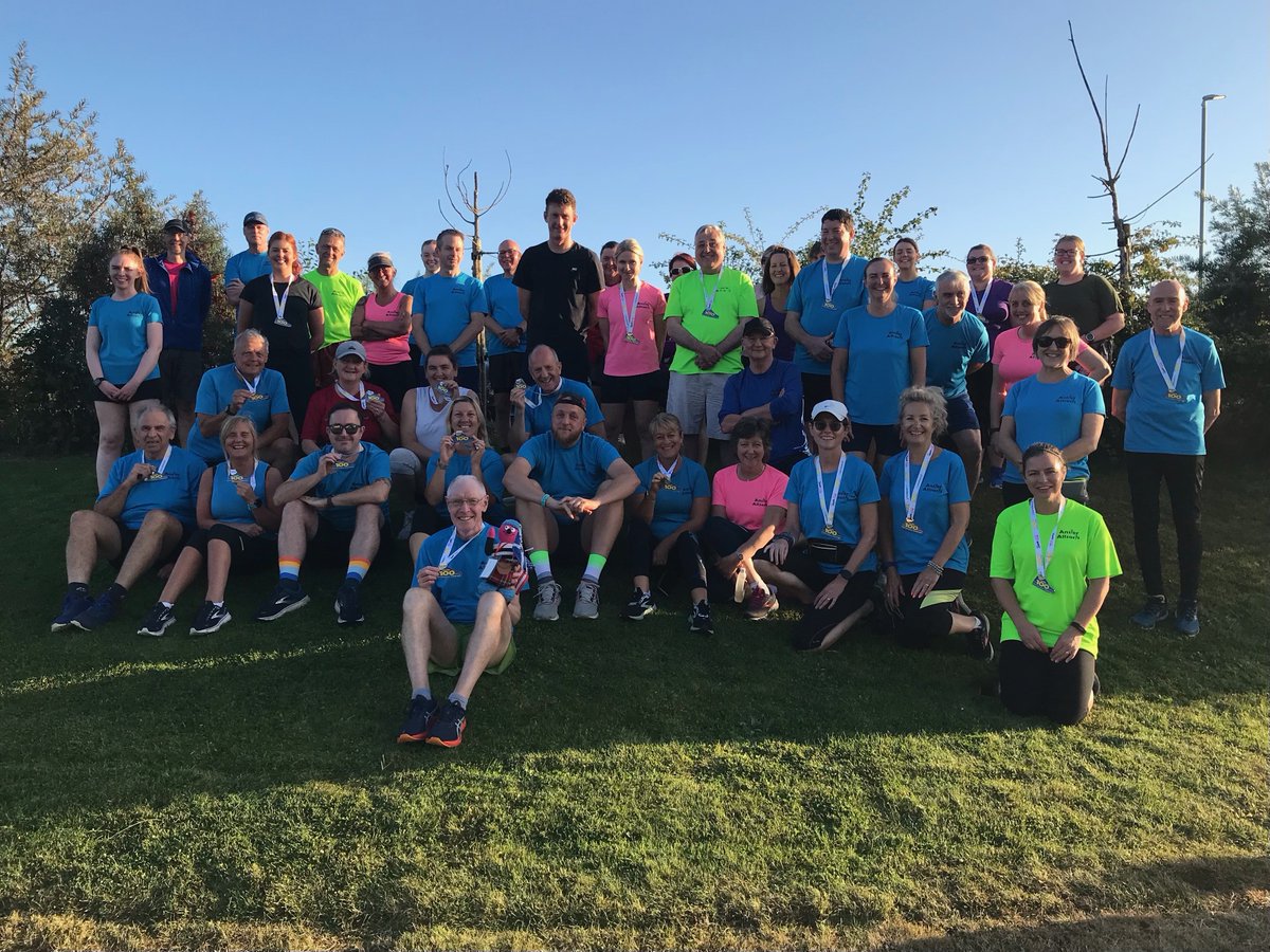 jogscotland's tweet photo. MEDAL MAGIC!  Anster AllSorts earned their The Big 100 medals last night🏅41 Allsorts aimed to walk/jog/run 100 one mile laps of Waid Academy playing fields - &amp; actually ran 147!
Amazing work celebrating the @SAMHtweets
Centenary🎉 #JSTheBig100
Enter now: https://t.co/3kv5G9yt7e https://t.co/gNZ8HCbCUo