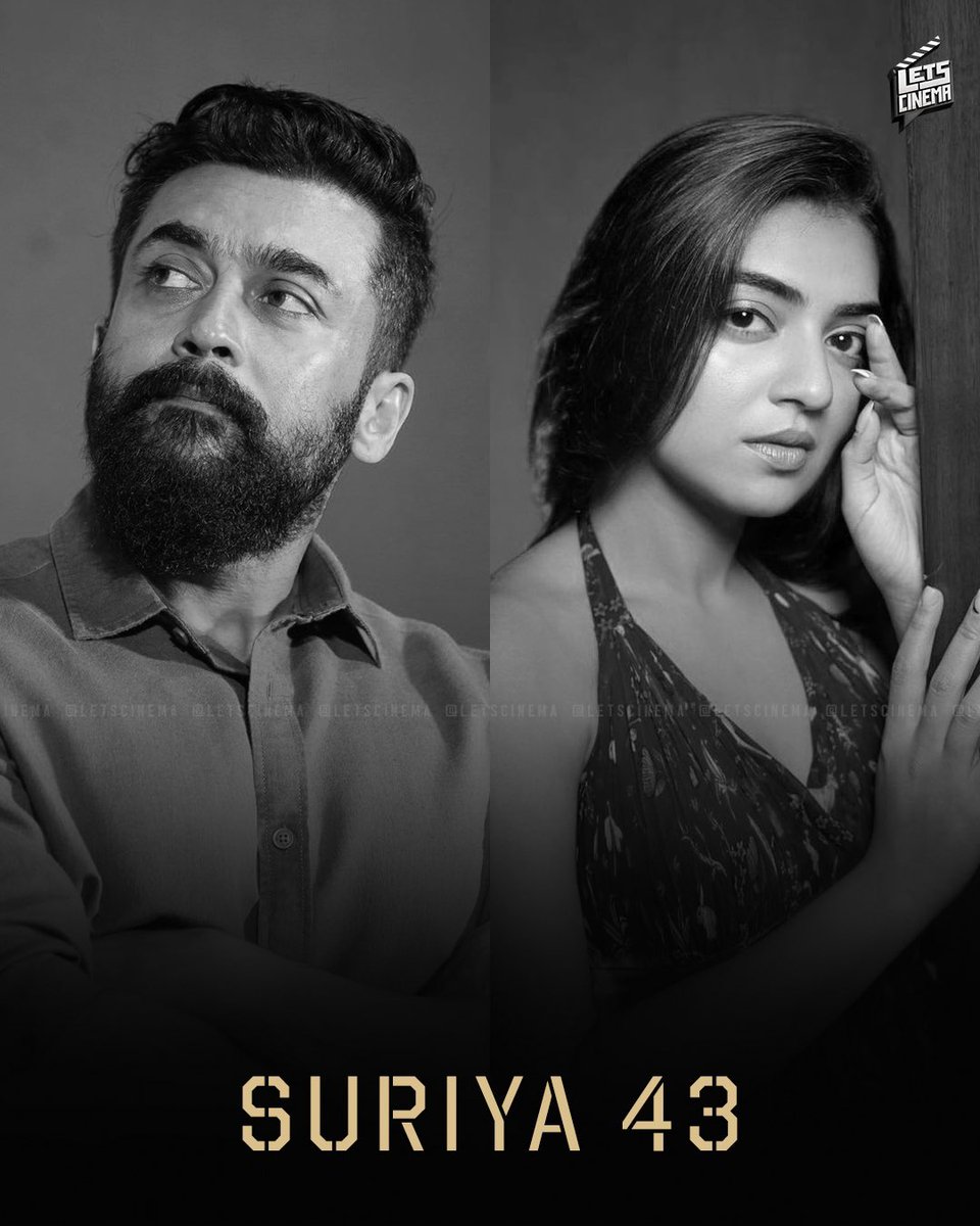 letscinema's tweet photo. #LetsCinema EXCLUSIVE: Suriya and Nazriya are teaming up for the first time in Sudha Kongara’s untitled #SURIYA43. https://t.co/oibeZlJy3S