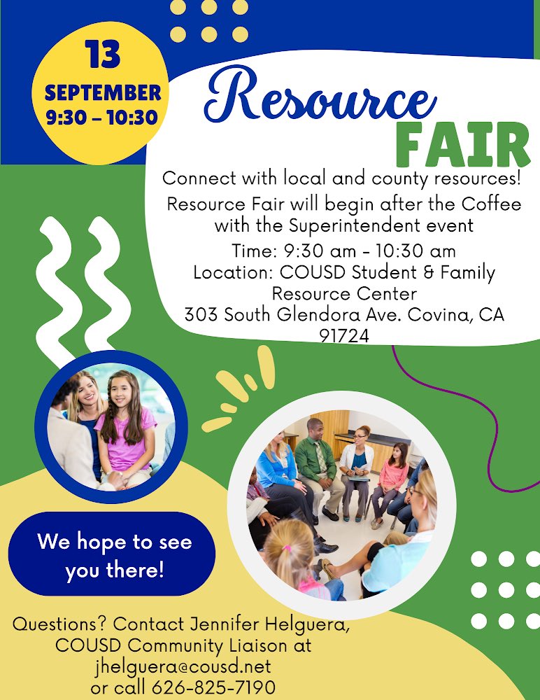 mthompsonator's tweet photo. Please Share! Helpful opportunities and resources for our students and families. 

Parenting Classes, Wellness Wednesday Mental Health Classes and upcoming Resource Fair open to all.

#charteroakunifiedisamazing #unlimited #k12 #mentalhealth #parentingclasses #spirittfamilyservices @spirittfamilyservices #lacdmh @losangelescoe @lacountywdacs @lapublichealth @lacdmh #unlockunlimitedpotential #communityschools @lacommunityschools @lasenoradirectora @cousd_student_services_