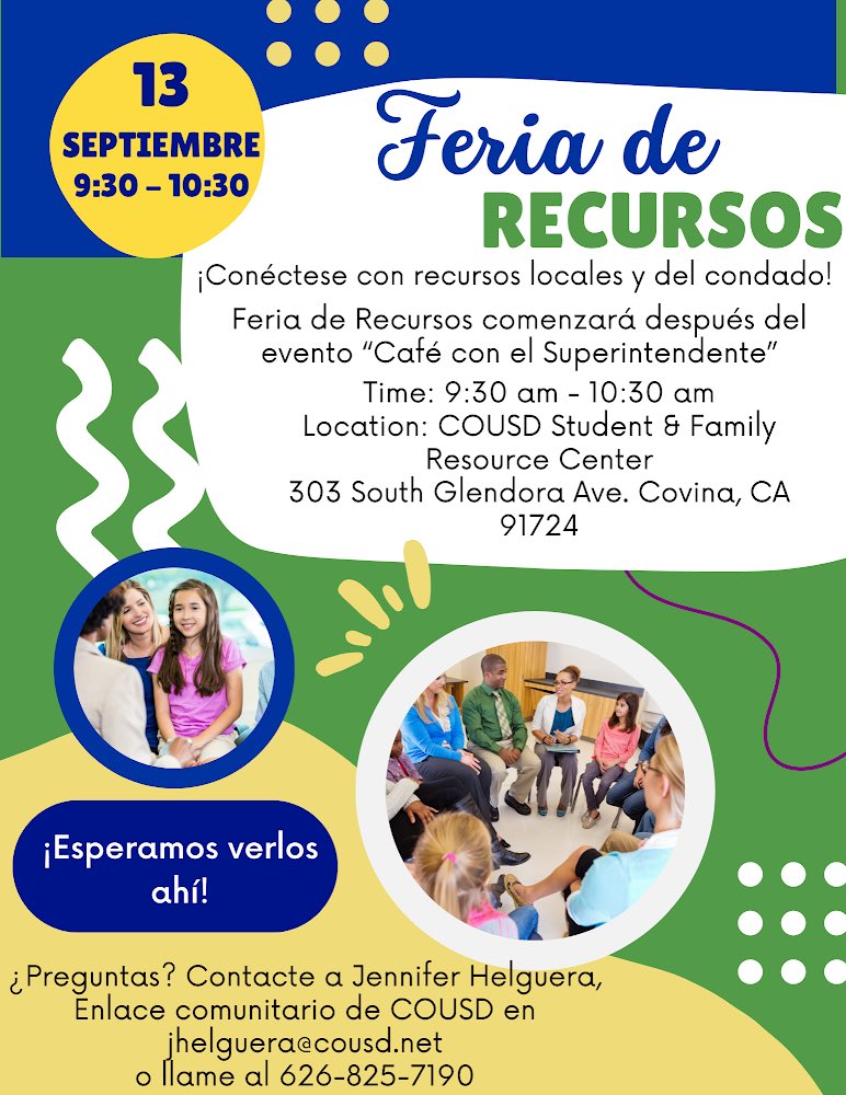 mthompsonator's tweet photo. Please Share! Helpful opportunities and resources for our students and families. 

Parenting Classes, Wellness Wednesday Mental Health Classes and upcoming Resource Fair open to all.

#charteroakunifiedisamazing #unlimited #k12 #mentalhealth #parentingclasses #spirittfamilyservices @spirittfamilyservices #lacdmh @losangelescoe @lacountywdacs @lapublichealth @lacdmh #unlockunlimitedpotential #communityschools @lacommunityschools @lasenoradirectora @cousd_student_services_