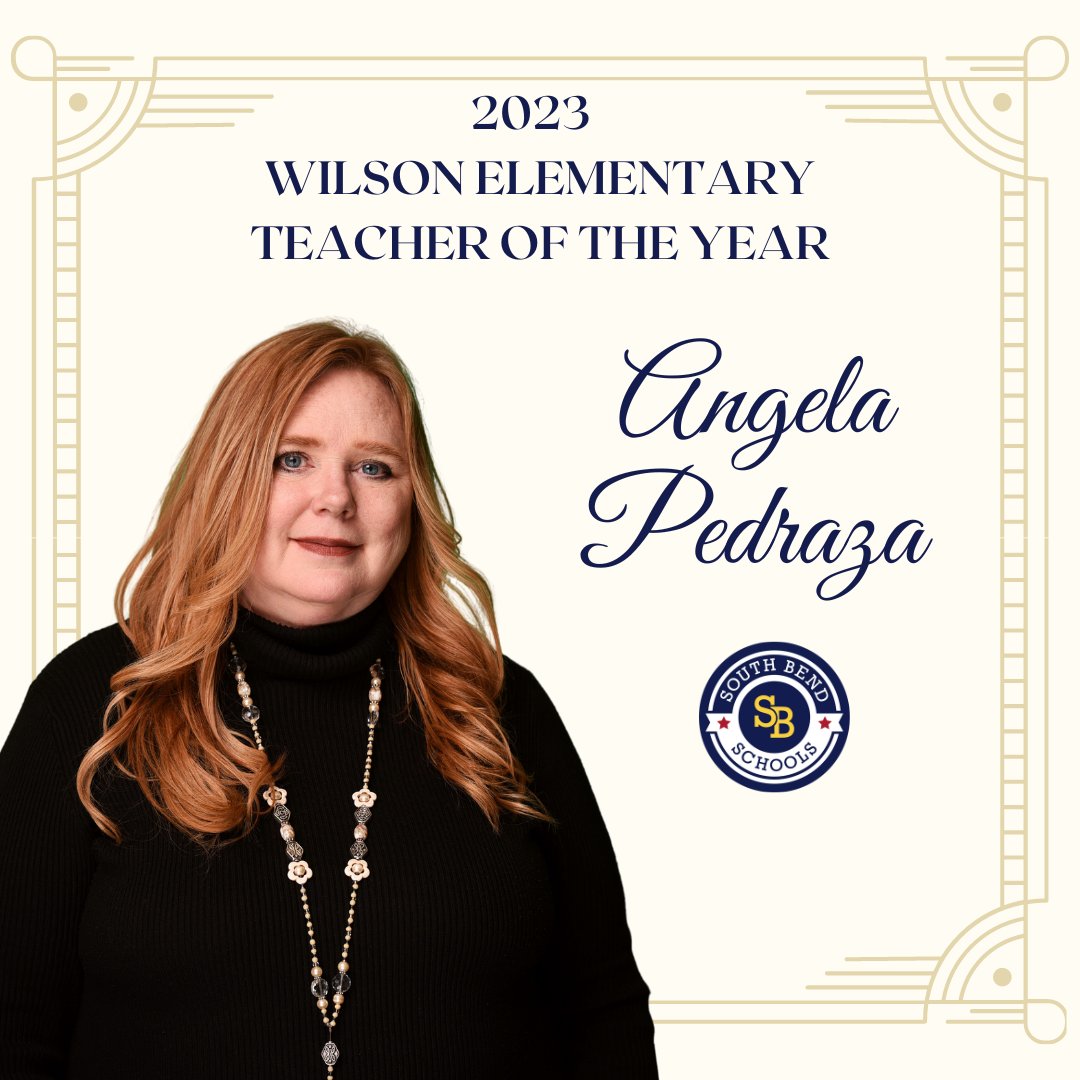 SouthBendCSC's tweet photo. Let's recognize one of our Teacher of the Year honorees, Angela Pedraza! 👏👏👏
She's been teaching at Wilson Elementary for the past 11 years, and has been a part of the SBCSC community for much longer. Congrats, Angela! Thank you for your dedication to our students. 👏 https://t.co/JhuKwQOli0
