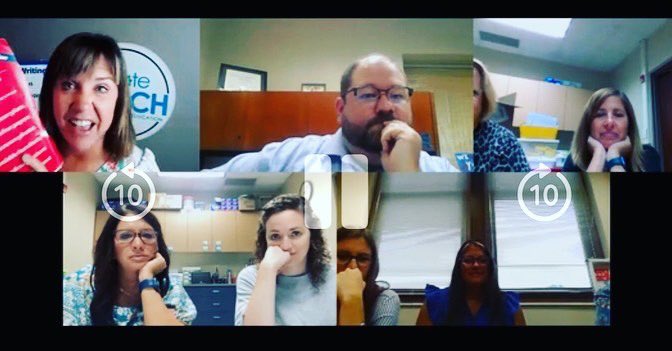 BLongmeier's tweet photo. Teachers are working hard on getting writing going already thus school year 📝 I loved working with these teachers from Lydia Middleton Elementary in Madison, IN in Remote Coaching today! #smekenseducation #remotecoaching @smekensed @LydiaMiddletonE https://t.co/J2cDrEpt3v