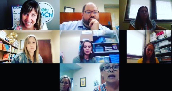 BLongmeier's tweet photo. Teachers are working hard on getting writing going already thus school year 📝 I loved working with these teachers from Lydia Middleton Elementary in Madison, IN in Remote Coaching today! #smekenseducation #remotecoaching @smekensed @LydiaMiddletonE https://t.co/J2cDrEpt3v