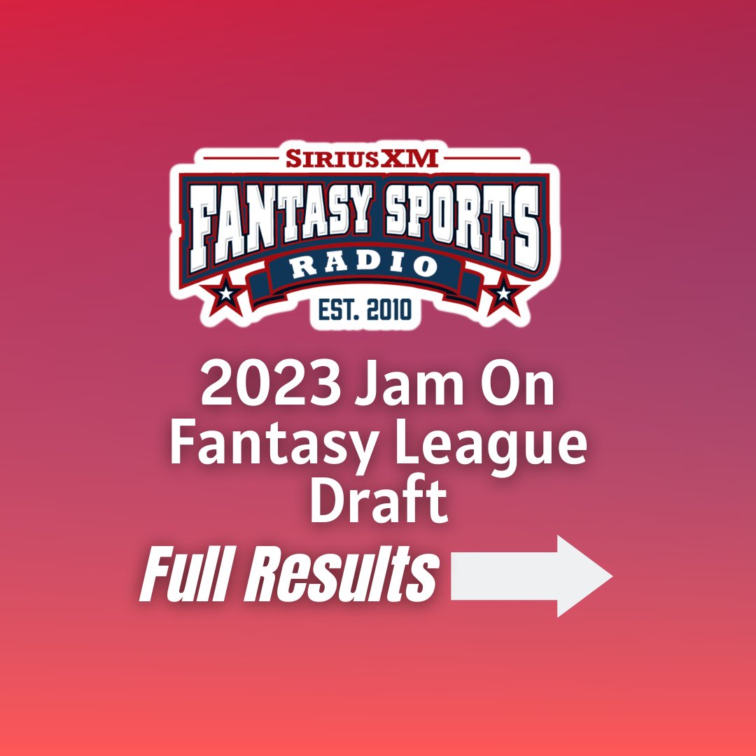 SiriusXMFantasy's tweet photo. The 2023 "Jam On" #FantasyFootball League Draft is complete! 🎸🎶
Who had the best draft? Check out the results here! https://t.co/2mLWcGXVRo