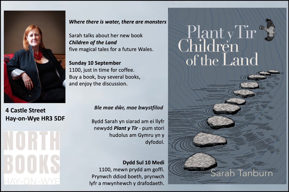 workthewind's tweet photo. Looking forward to Sunday morning? Come to #NorthBooks in beautiful #HayonWye to talk about magical realism, future Wales &amp; amazing heroines. Buy a coffee, buy a book! https://t.co/BZpOhdJpeL