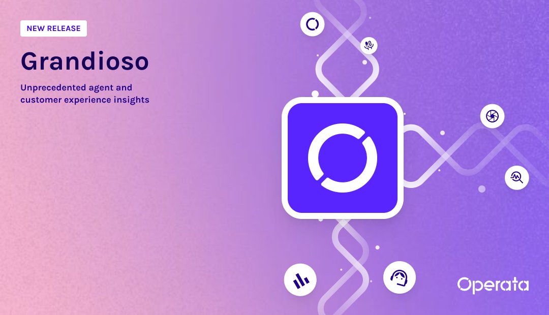 Operata_IO's tweet image. 🎉 Introducing our latest Operata Platform release: ‘Grandioso&apos; 🎶 For the first time, cloud contact centers can correlate unified technical, operations, and experience data. Read our blog post for all the details: bit.ly/45FzjX4