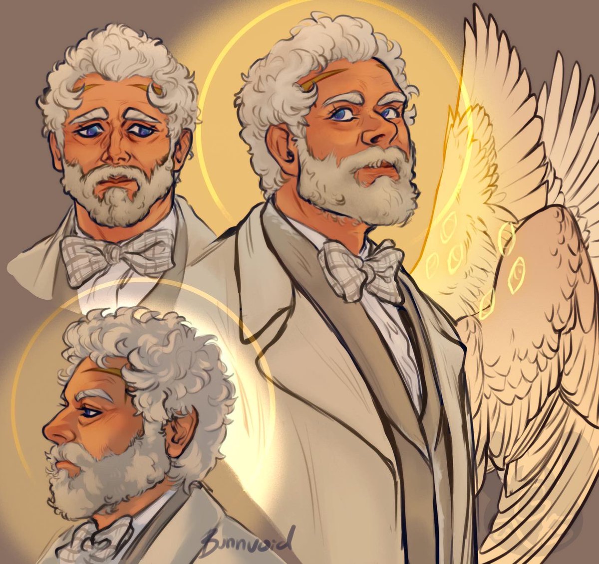 bunnvoid's tweet photo. I’m not immune to bearded Aziraphale 

#GoodOmen2 #GoodOmens #GoodOmenFanArt https://t.co/DjxqUTkbtl