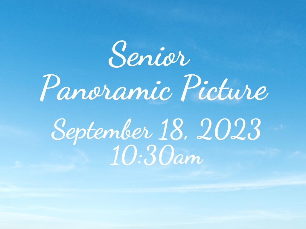 BronchoLibrary's tweet photo. Seniors, your panoramic picture will be made on Monday, 9/18. Go to https://t.co/qcqhKD7Ec3 for information on picture prices. @BigRedBronchos @BronchoNews https://t.co/cGrsVYwVgC