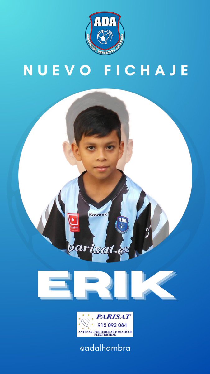adalhambra's tweet photo. Fichamos a Erik, un gran crack, vamos campeón a darlo todo ⚽️🏆 https://t.co/iK1QSO4Sfq
