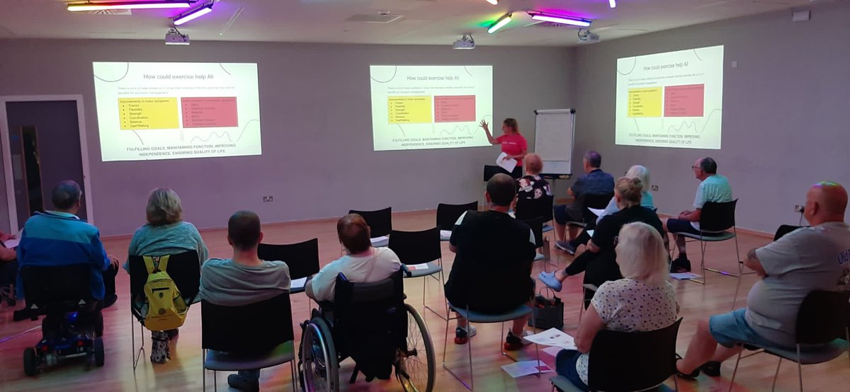 theneuroheroes's tweet photo. What a fabulous day at the Derby Parkinson’s Health Event! Great to see everyone striving to be active… @LivStrachan23 👏🏻👏🏻 to your team! @jonny_acheson inspires through his art, @annieconmonkey proves that football is for everyone especially women, @PhilJerky makes us laugh 🥰! https://t.co/AM9ONDoy5l