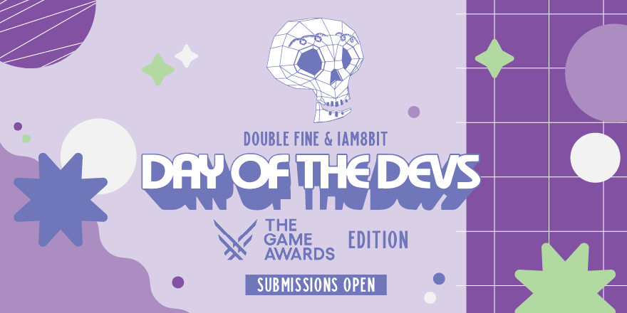 dayofthedevs's tweet image. Day of the Devs is BACK!

@DoubleFine &amp;amp; @iam8bit are partnering with @thegameawards to host a livestream showcase on 12/6 , plus a FREE in-person event in Downtown Los Angeles on 12/8.

Join us! Submit your indie game now until 9/20: dayofthedevs.com
