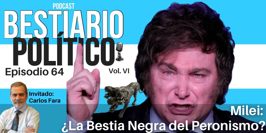 Un episodio dedicado a 🇦🇷 con <a href="/carlosfara/">CARLOS FARA</a>, un gigante de la consultoría política y buen amigo. Analizamos las PASO de agosto y el eventual cambio político.

Se viene la primera vuelta el próximo 22/10 y  todas las miradas se centran en Javier Milei.

🎧 bit.ly/bestiario64