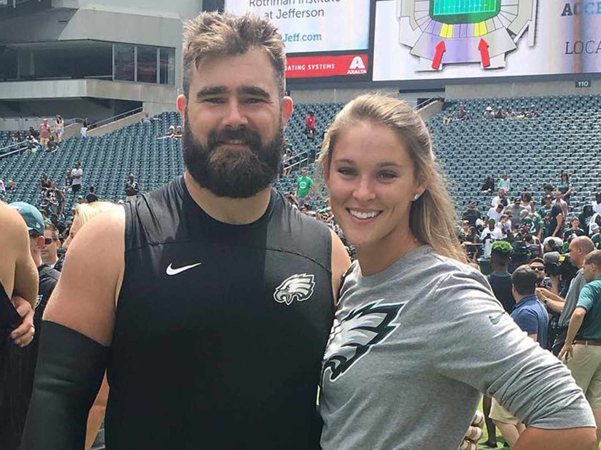 Jason Kelce was leaving his wife Kylie's parents' house before he asked her to marry him. He wanted to do it before training camp started, and he had to ask Kylie’s parents permission.

When they got to the car, he told her he had to go to the bathroom. He went back inside quick
