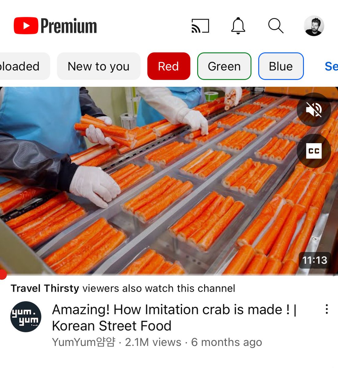 this must be the *weirdest* feature i've ever seen

you can now... filter your youtube feed by color?!