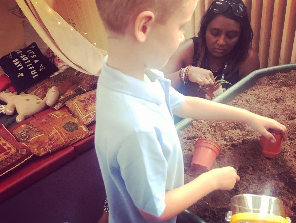 Bringing the outside in!
In the well-being centre today we have been learning about the benefits of biophilia on our overall well-being.
The children will care for their own plants throughout the year. 
If something is nurtured it will truly thrive 😀 <a href="/TISUK_/">Trauma Informed Schools UK</a>