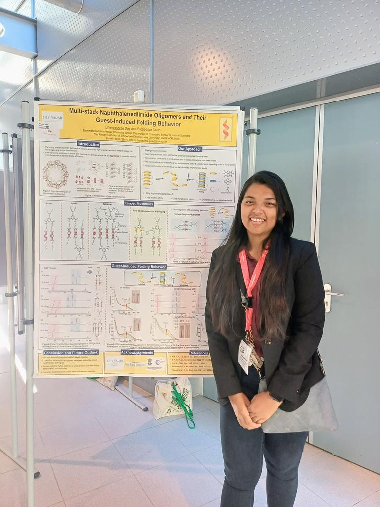 Dhanyashree Das (@dasdhanyashree) on Twitter photo Presenting our work in 'Symposium On Foldamers' held in Ludwig-Maximilians-University, Munich, Germany from 4th-6th of September, 2023. I am grateful to my supervisor <a href="/bappagole/">Bappaditya Gole</a> for his immense support and guidance throughout. Presenting our work in 'Symposium On Foldamers' held in Ludwig-Maximilians-University, Munich, Germany from 4th-6th of September, 2023. I am grateful to my supervisor <a href="/bappagole/">Bappaditya Gole</a> for his immense support and guidance throughout.