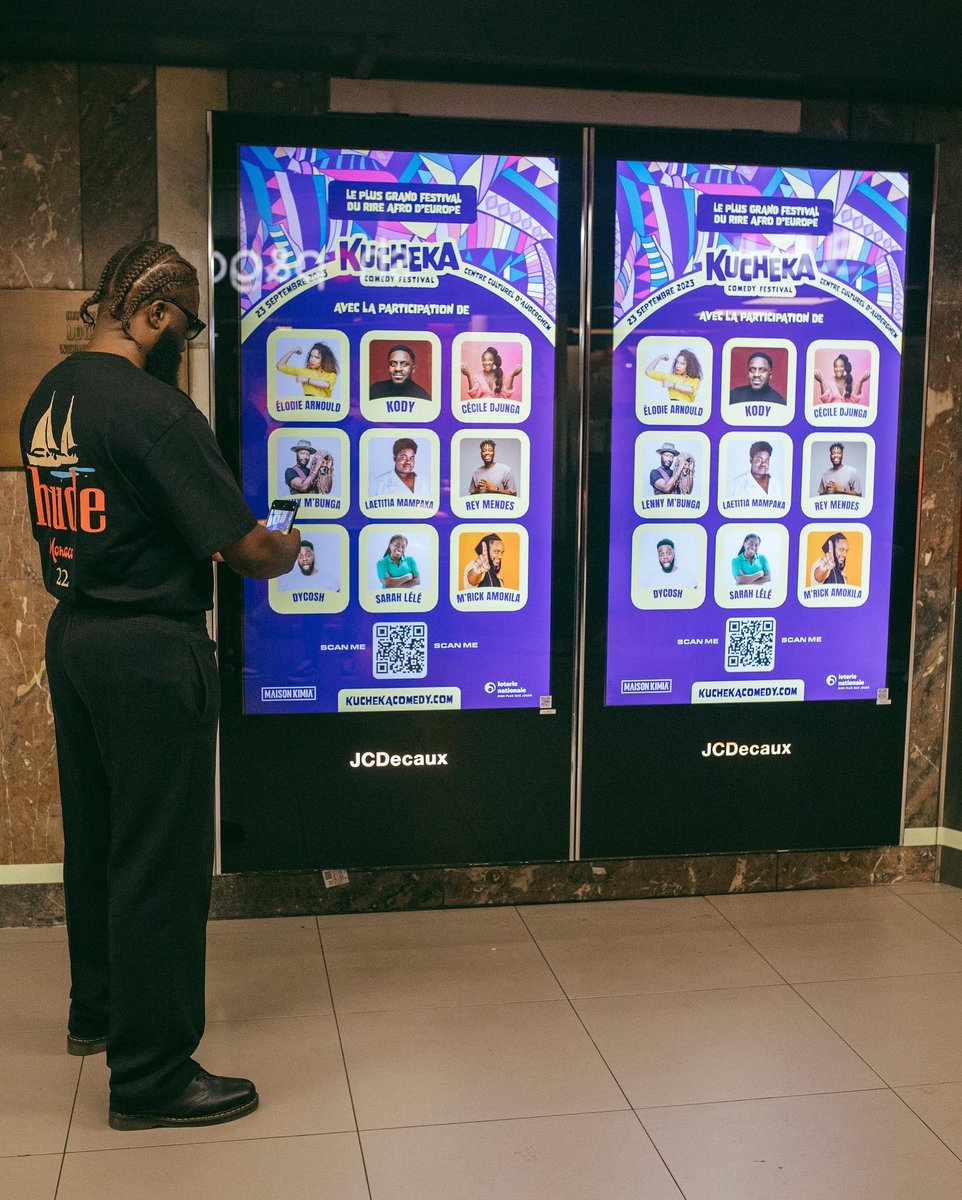 Investissez dans des billboards.

Retrouvez-nous à GDM, Gare Centrale, de Brouckère, Rogier, Louise, Porte de Namur, City2, Docks et au Basilix.

Un QR code vers la billetterie est sur l’affiche, si vous n’avez pas encore vos tickets, vous savez ce qu’il vous reste à faire.. 👀🎟️