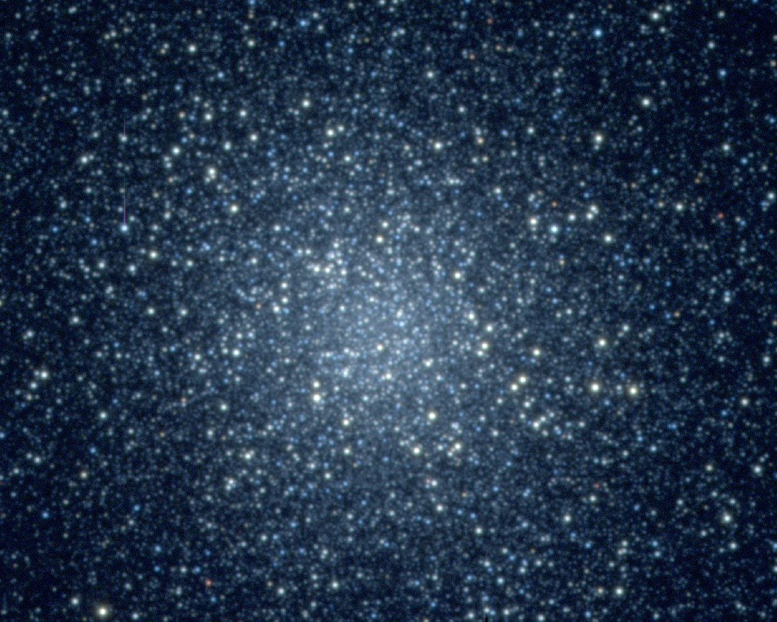 NGC3314's tweet photo. Live Astronomy from @DragonCon 2023: after a panel talked about the captured planet in the globular cluster M4, it was too low, but we could reach its cluster cousin M22 in Sagittarius with @SARA_Obs JKT at La Palma. Red giants really stand out in brightness + color. BVR filters. https://t.co/DQBjYMoT4e