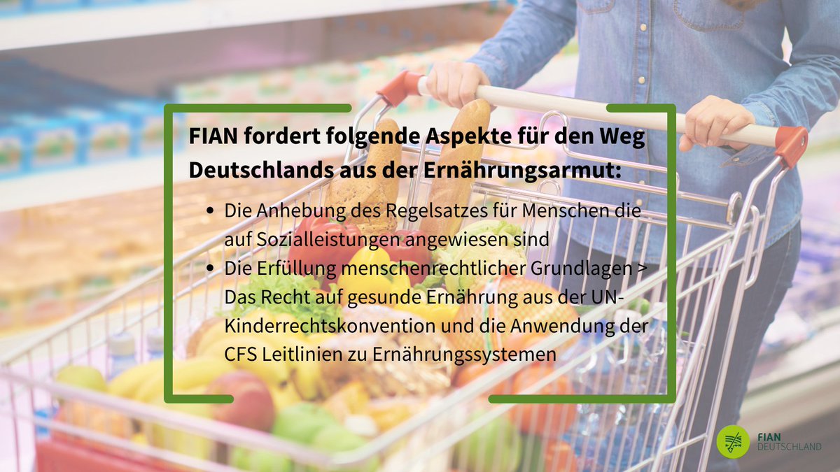 FIANDeutschland's tweet photo. 😮Das Problem der #Ernährungsarmut wird in #DE sehr wenig thematisiert. Nur in der Wissenschaft, bei Wohlfahrtsverbänden und Betroffeneninitiativen wird es immer präsenter. Daher setzt sich #FIAN aktiv für die Erfüllung des #Rechts auf #Nahrung in DE ein und macht sich stark.🤝 https://t.co/x9uoseWh0k