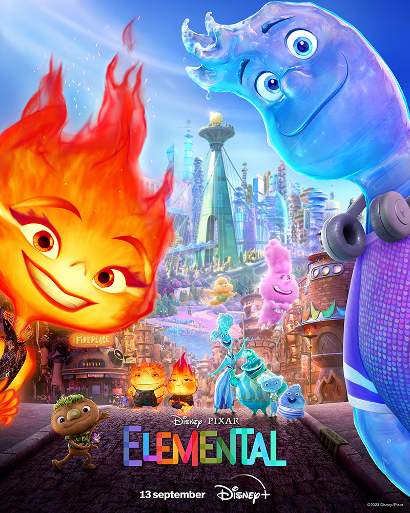 Nieuwe Elemental poster voor Disney Plus België 