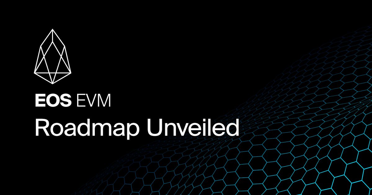 The #EOS EVM engineers are excited to unveil the new EOS EVM roadmap 🎊 🗺️ This new roadmap showcases a number of critical features and fixes that will be rolled out to ensure that $EOS EVM maintains its position as the leading EVM in Web3 🚀 Read Now 👇 eosnetwork.com/blog/eos-evm-r…