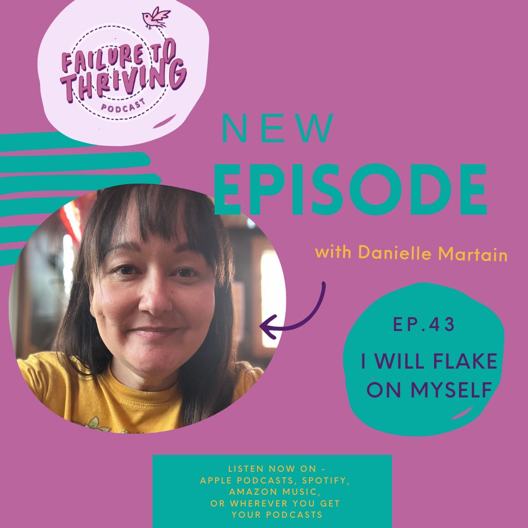failtothriving's tweet photo. Episode 43: “I Will Flake on Myself”

Available now!

#thriving #failing #addiction #recovery #alcoholfree #sober #learning #moving #career #religion #religioustrauma #exjw #family #tv #friendship #trauma #relationships #mentalhealth #music #writing #books #reading #wit https://t.co/8R2L3oVaQ9