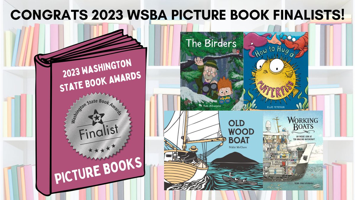 Woo-hoo! How to Hug a Pufferfish is a Washington State Book Award finalist in the #picturebook category! #wsba2023 #https://www.washingtoncenterforthebook.org/category/wsba/