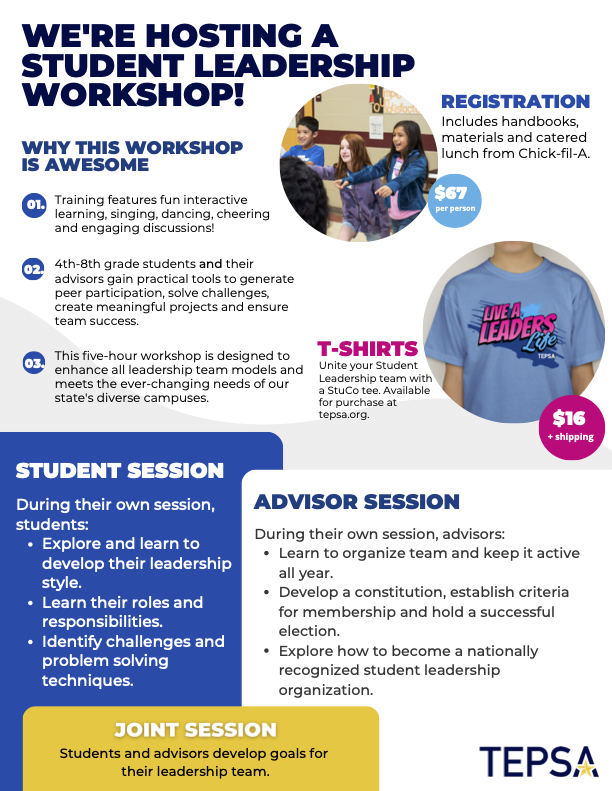 Zavala is once again hosting the Leaders R Us workshop. I will be held on Oct. 6th. Register here. cdn.ymaws.com/membership.tep…