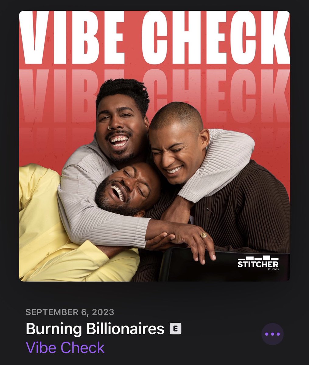 Today’s episode of #VibeCheckPod really cemented that one of my favorite things about the show is hearing a group of men take delight in truly celebrating art that is created by women, ostensibly for women.