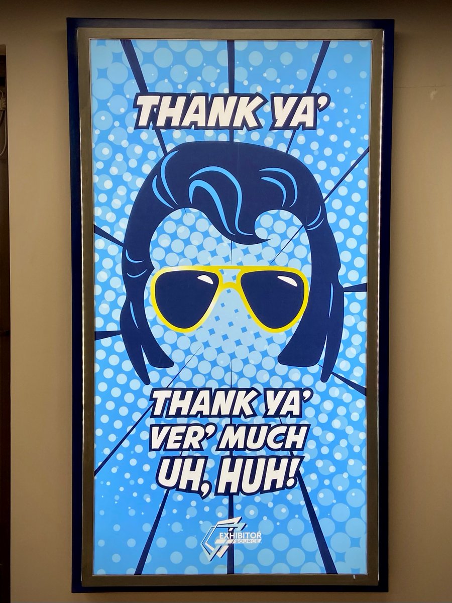 ExhibitorSource's tweet photo. We have some new art up on the wall in the office! Thanks to our incredible team in the customs shop here at our Nashville office, this custom lightbox will greet all visitors that come through our doors!
#elvis #elvispresley #exhibitorsource #artofinfluence #lightbox #lightbox https://t.co/vWNgnTPYqQ