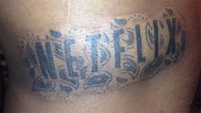 NowYouKnowDaily's tweet image. In 2013, a man tattooed "Netflix" on his body and got a year of free service after tweeting a picture to the company.
