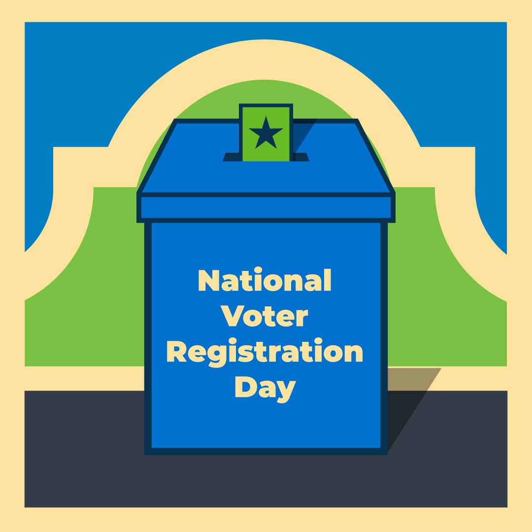 Come to Brazos Student Union on Sept. 19 from 11am - 1pm and register to vote. more details at bit.ly/3R9uMaQ