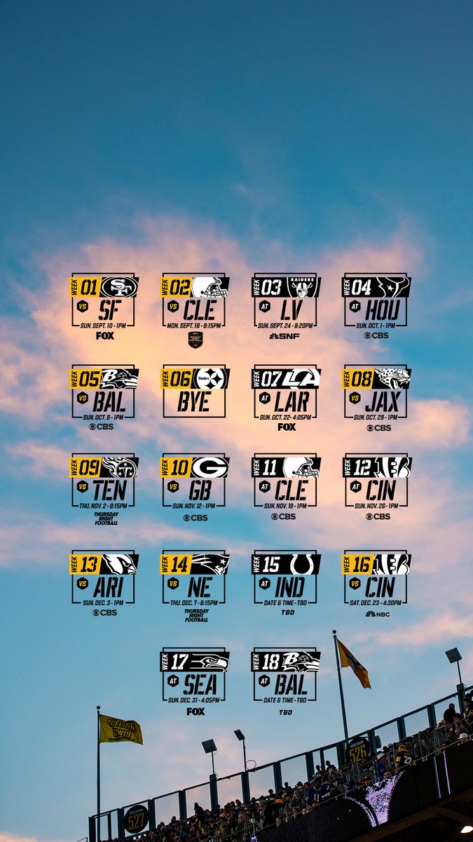 steelers's tweet photo. Which game are you going to this season⁉️

#WallpaperWednesday | #HereWeGo https://t.co/Uw7UYIAFzr