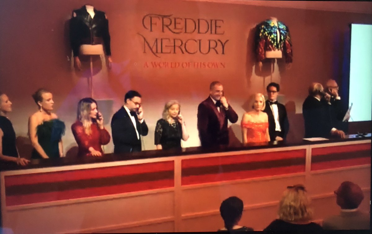 Epic bidding war at Sotheby’s Freddie Mercury sale where the garden door sells on estimates of 15,000 to 25,000 for 412,750 pounds after 29 minutes of frenetic bids