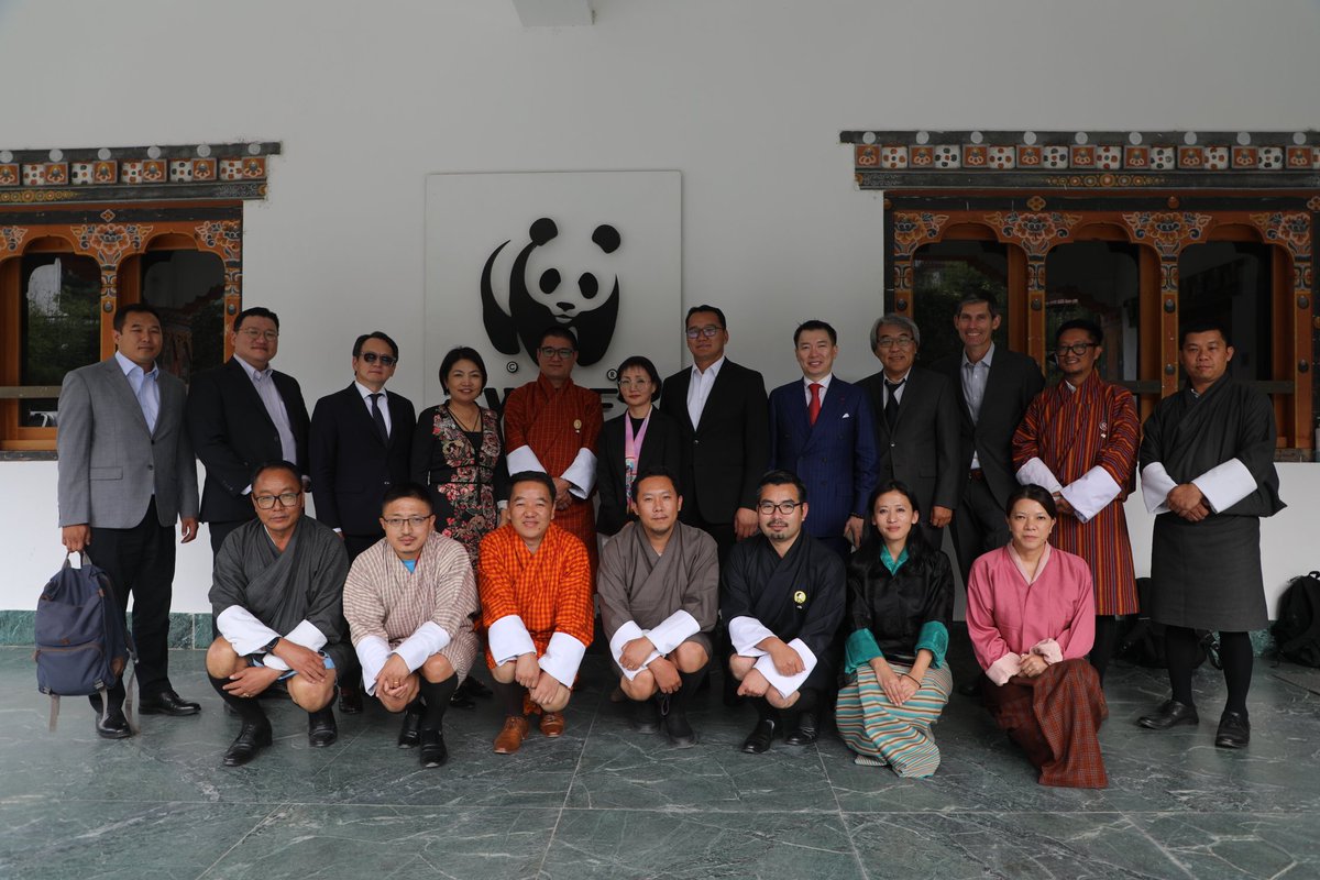 WWF-Bhutan hosted a delegation from Mongolia for a day-long session on Bhutan's conservation practices earlier today. Officials from the Department of Forest and Park Services and conservation organizations presented their experiences to the visiting team. #TogetherPossible