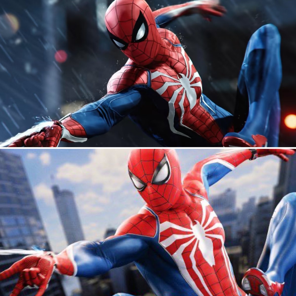 DomTheBomb's tweet photo. Spider-Man’s Suit: 
- Spider-Man
- Spider-Man 2

Which one do you prefer? https://t.co/lJFe6rUfOY