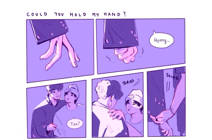 a tender comic for querencia zine @taegizines 
wow, it's been a while 💜
 #taegifanart 