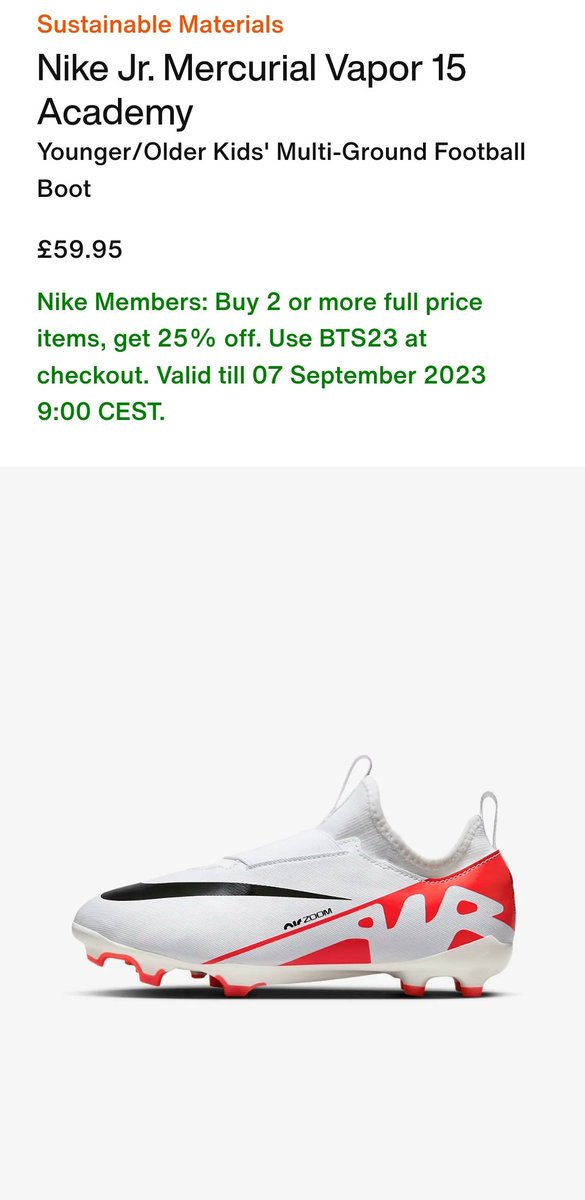 I have a brand new pair of these boots, kids size 12.5. I'm looking to give them away to someone who might not otherwise be able to afford new boots for their kid for the new season. Message me if you're interested. Please share 🙌🏻

<a href="/_MYFL/">Merseyside Youth Football League ⚽️</a> <a href="/Teamgrassroots_/">Grassroots</a> <a href="/Secretgrassroo2/">Secret grassroots coach</a>